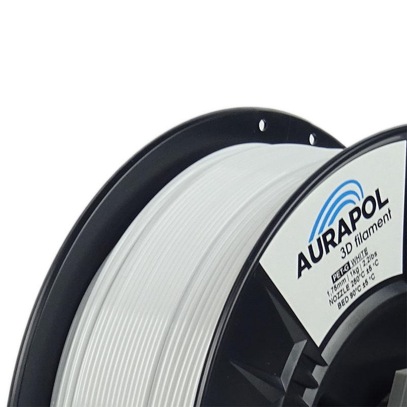 AURAPOL PET-G Filament Bílá 1 kg 1,75 mm